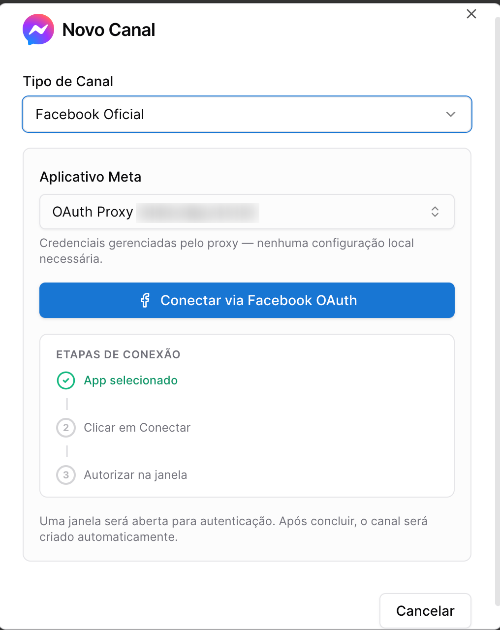 Elite Master Chat - conectar canal facebook messenger