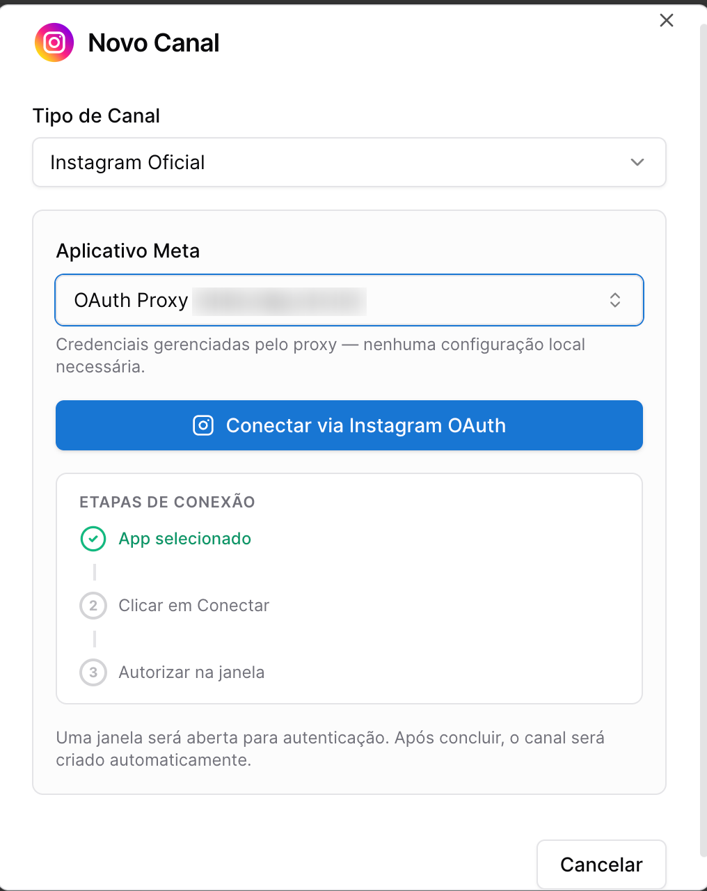 Elite Master Chat - conectar canal instagram